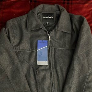 Brand new Samsonite fleece lined gray zippered jacket